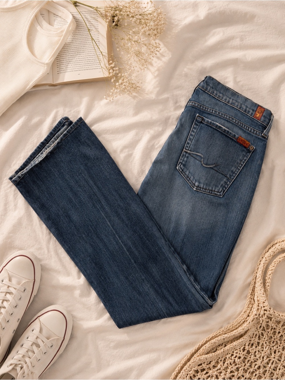 7 For All Mankind Original Bootcut Low-Mid Rise Denim Jeans